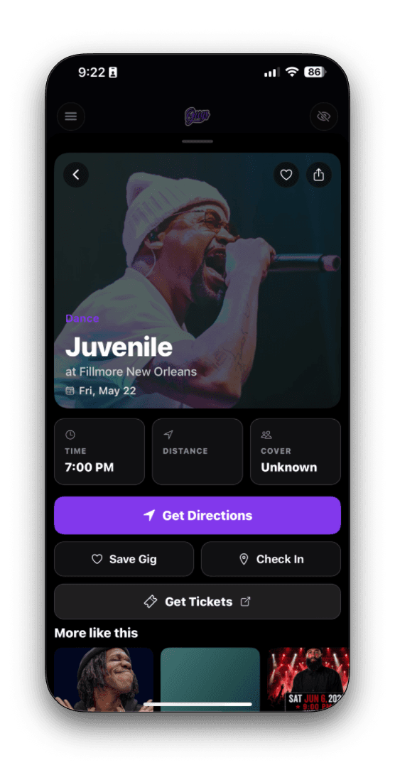 Artist detail screenshot